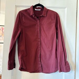 Everlane Burgundy Button-Up Shirt
